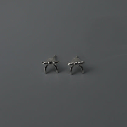 TINIE S925 Silver Mini Ribbon Stud Earrings