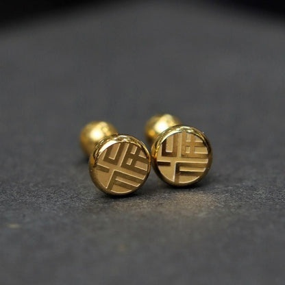 ELIO Round Stud Earrings for Women