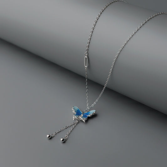 CHLOE S925 Silver Blue Butterfly Pendant SN00032