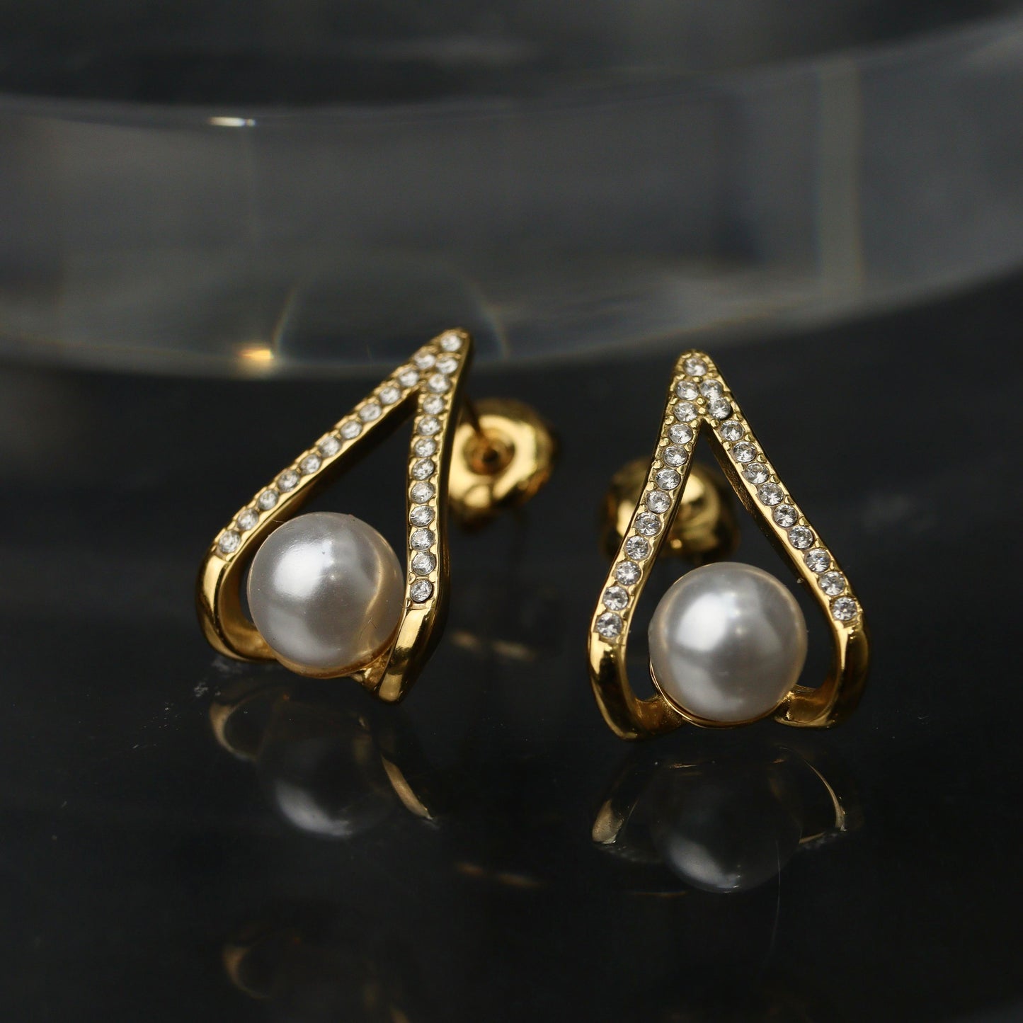 Synthetic Pearl Cage Collection Of Necklace and Earrings Women's