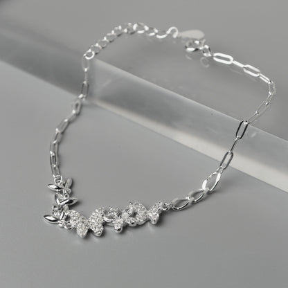 CHRYSALIS S925 Silver Shiny Butterflies for Women Bracelet