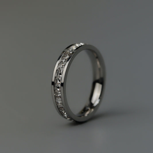 Men Jewelry ELLE Silver Full Embedded Ring Fashion For Men's