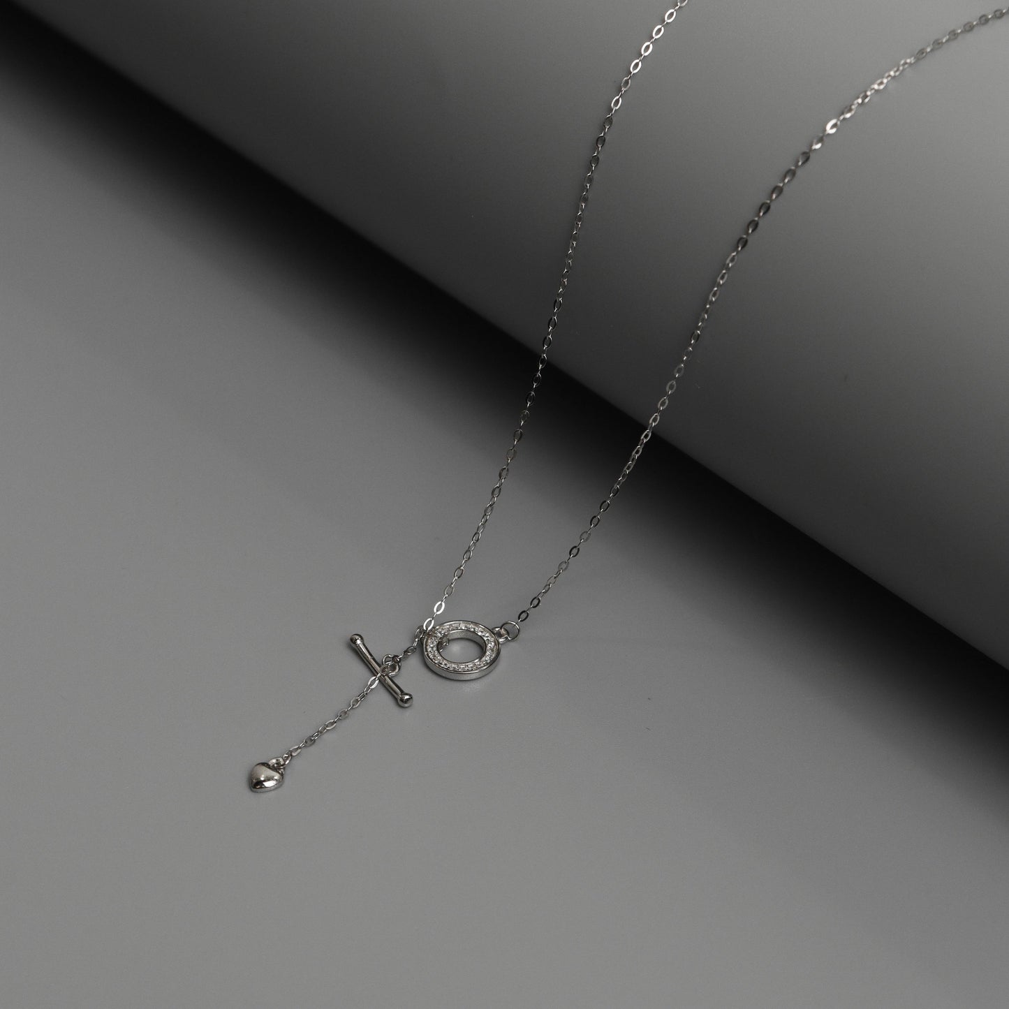 MYSTARA S925 Silver Tangled Love Pendant Chain Necklace for Women