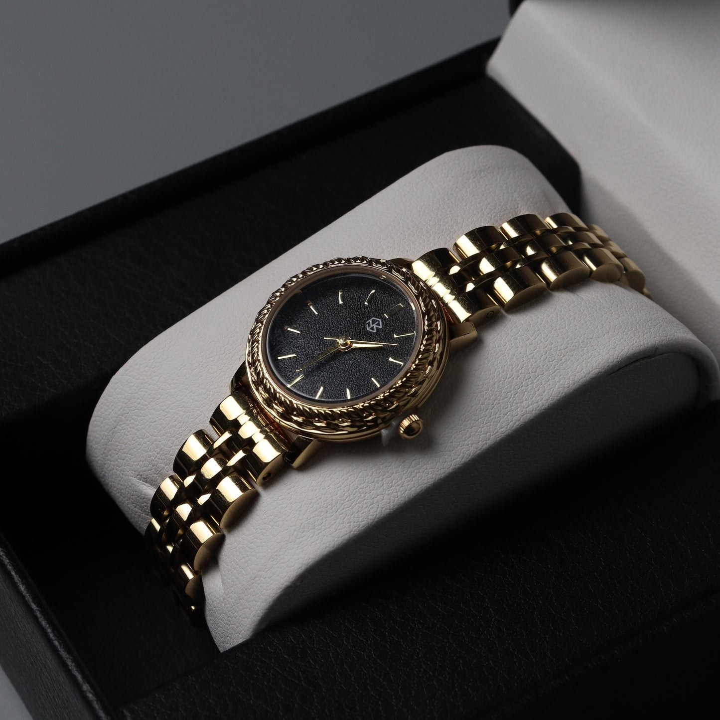 ISSEI Minimalist Round Black Dial  Women's Watch