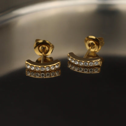 RENATA Small Smile Stud Earrings For Women's