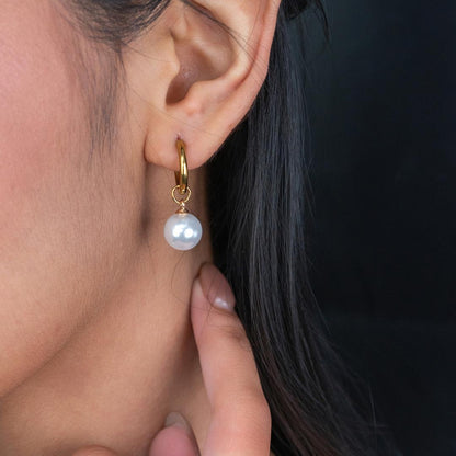 ORCA Synthetic P Circular Hoop Earrings for Women's