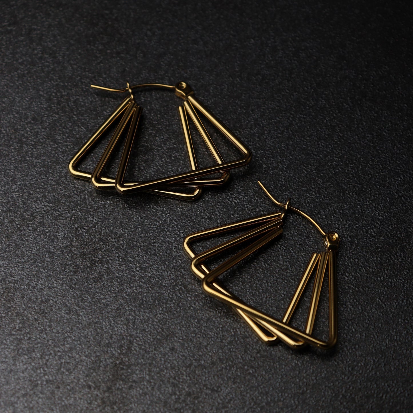 ALONDRA Multi Triangle Big Hoop Earrings For Women's