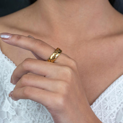 AERA Wheat Twist Adjustable Ring for Women