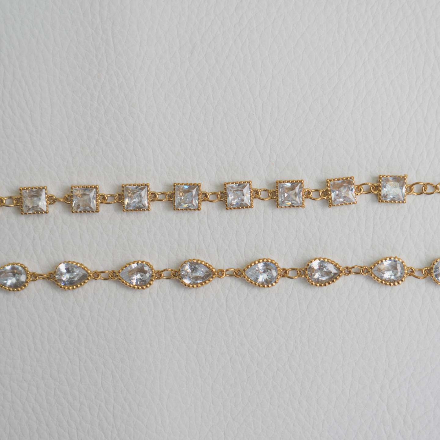 SQA-YVO Stone Chain Bracelet Fashion Fashion Accessories