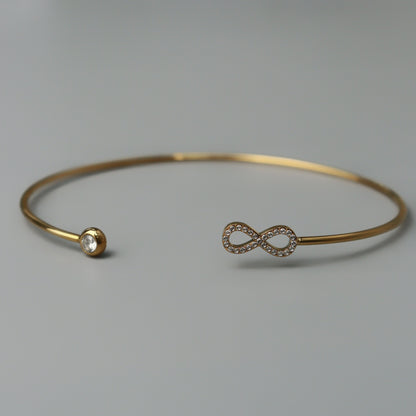 CORSIA Thin Infinity 8 Edge Open Bangle Women's