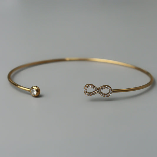 CORSIA Thin Infinity 8 Edge Open Bangle Women's