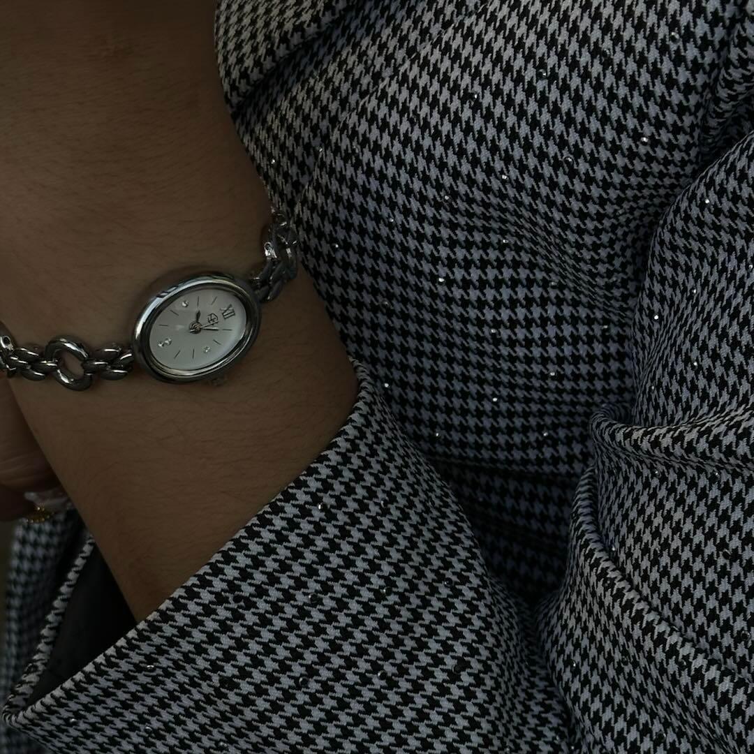 OVALA Gray Oval Dial Watch