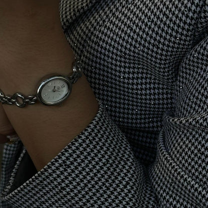 OVALA Gray Oval Dial Watch