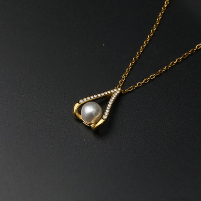Synthetic Pearl Cage Collection Of Necklace and Earrings Women's