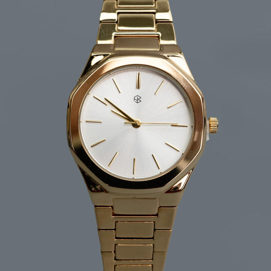 JAGER Vintage Round Gold-Tone Unisex Fashion Watch