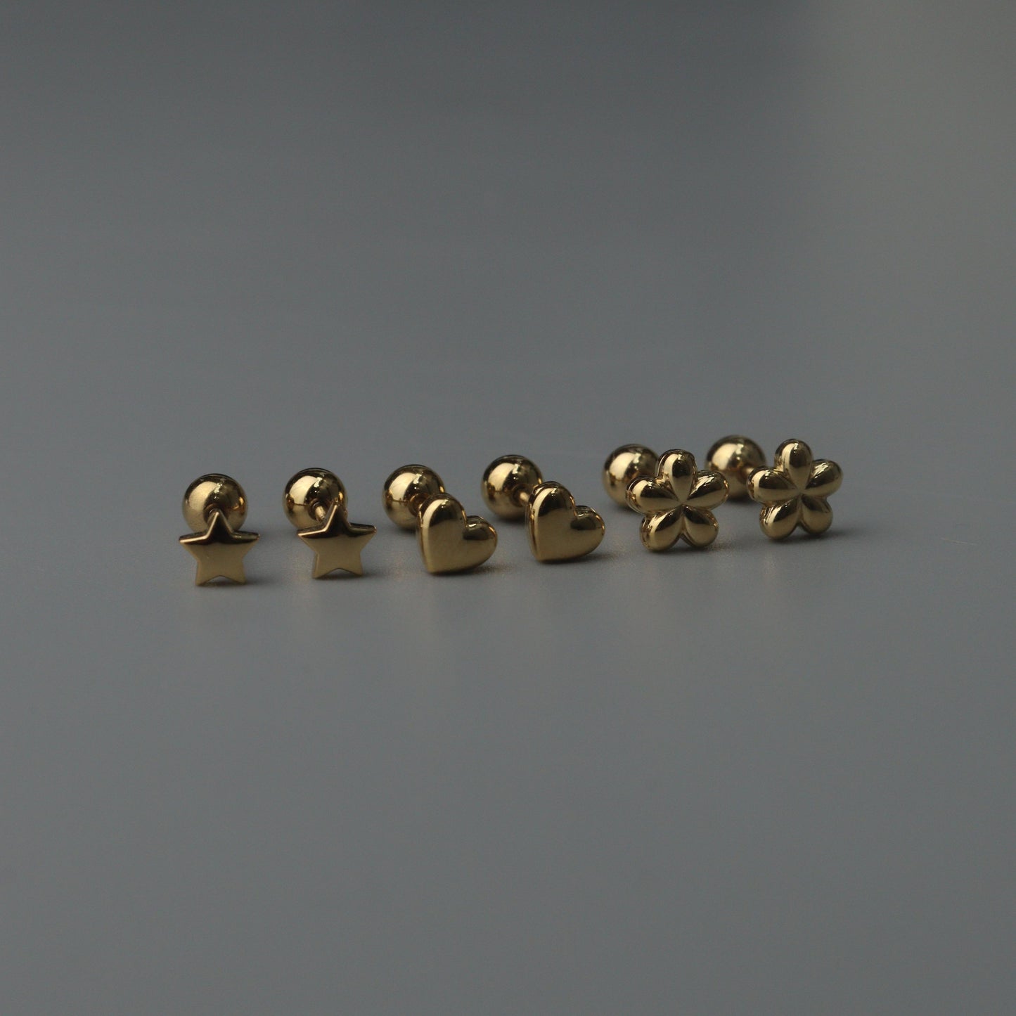 Mini Various Shapes Stud De Roscas Earrings Collections Women's