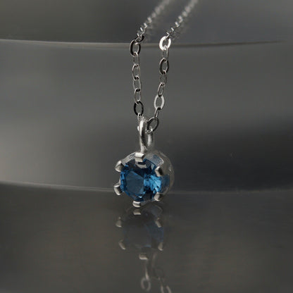 Birth Month Stones S925 Silver Pendant Chain Necklace for Women