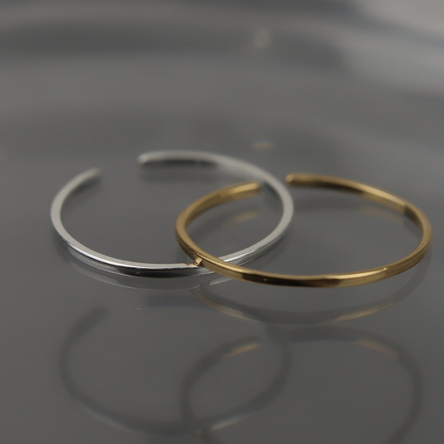 JAX S925 Silver Vermeil Thin Open Adjustable Ring for Women
