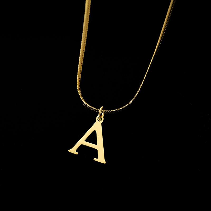 ALPHABET Letter Flat Pendant