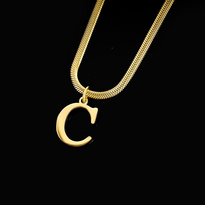 ALPHABET Letter Flat Pendant