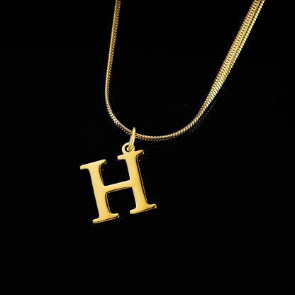 ALPHABET Letter Flat Pendant