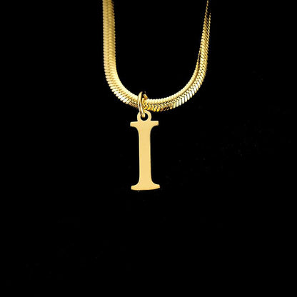 ALPHABET Letter Flat Pendant
