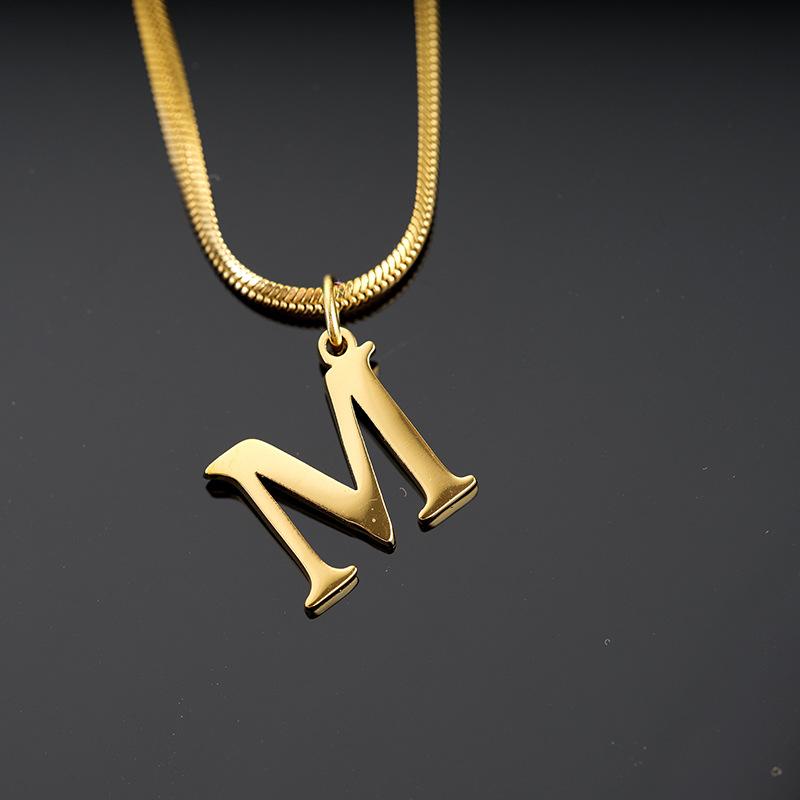 ALPHABET Letter Flat Pendant