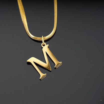 ALPHABET Letter Flat Pendant