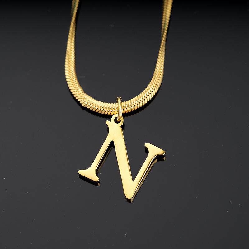 ALPHABET Letter Flat Pendant