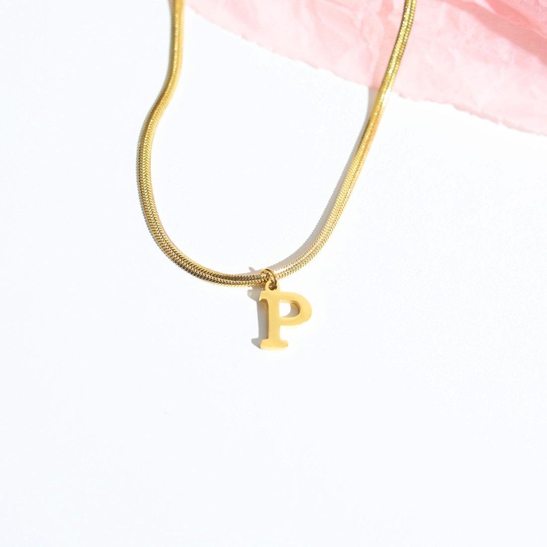 ALPHABET Letter Flat Pendant