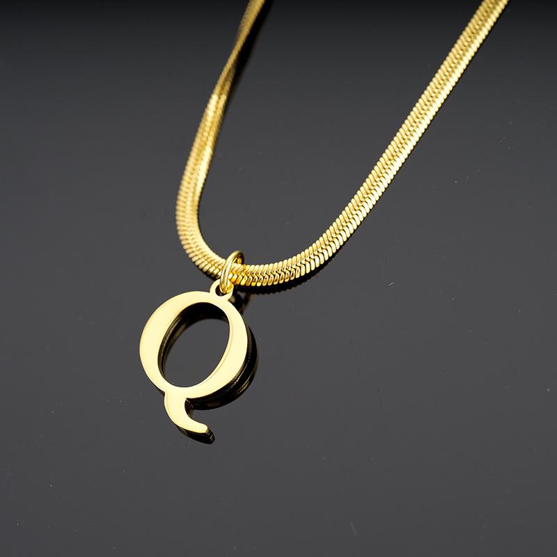 ALPHABET Letter Flat Pendant