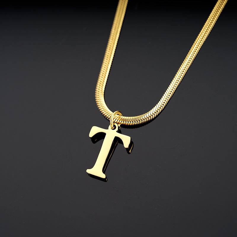 ALPHABET Letter Flat Pendant