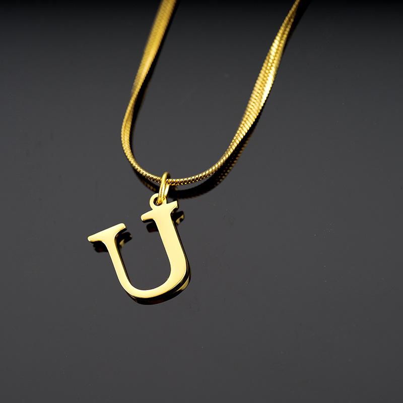 ALPHABET Letter Flat Pendant