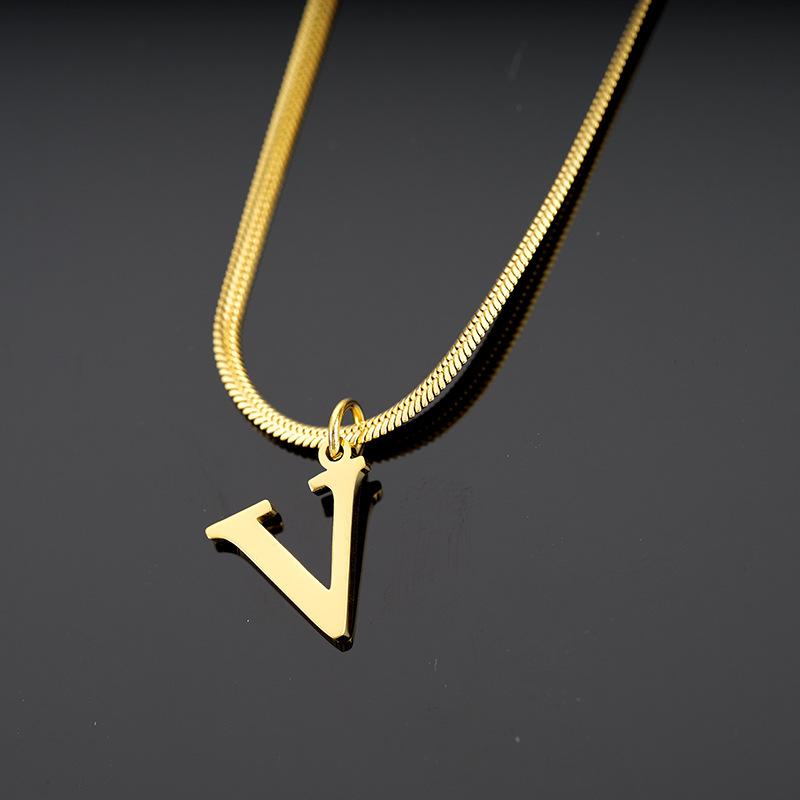 ALPHABET Letter Flat Pendant
