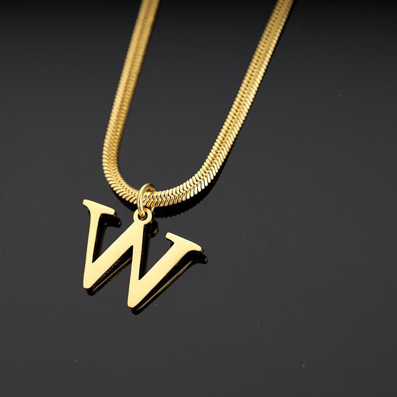ALPHABET Letter Flat Pendant