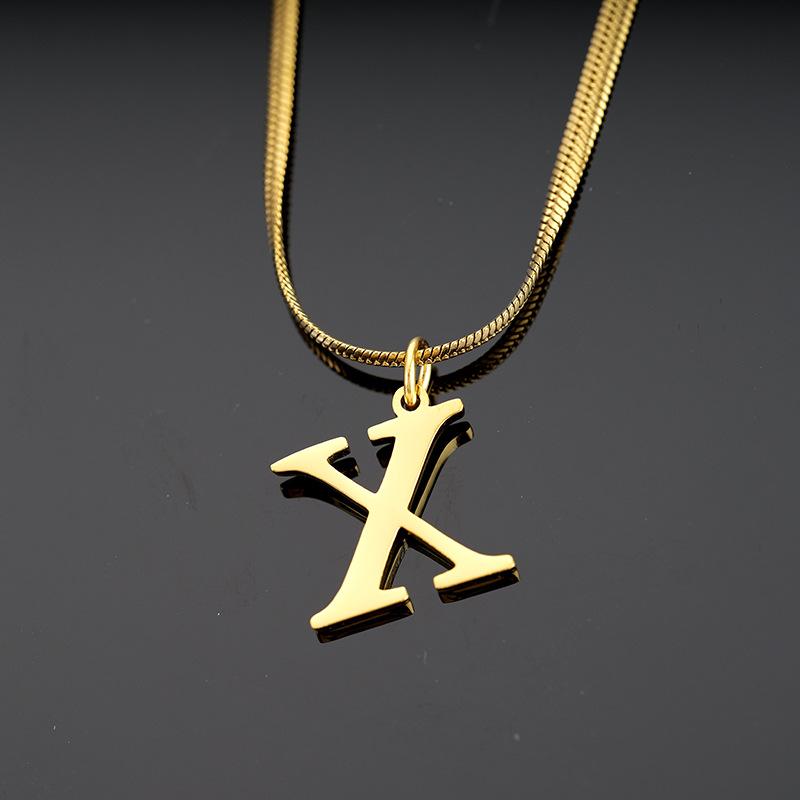 ALPHABET Letter Flat Pendant