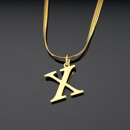 ALPHABET Letter Flat Pendant