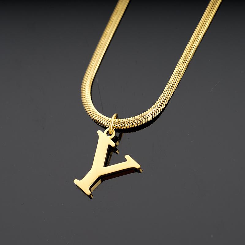 ALPHABET Letter Flat Pendant
