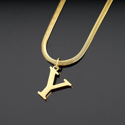ALPHABET Letter Flat Pendant