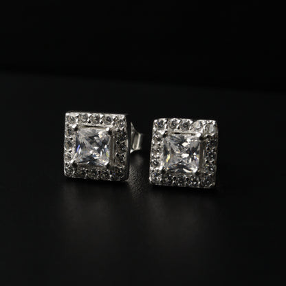 S925 Silver Square Stud