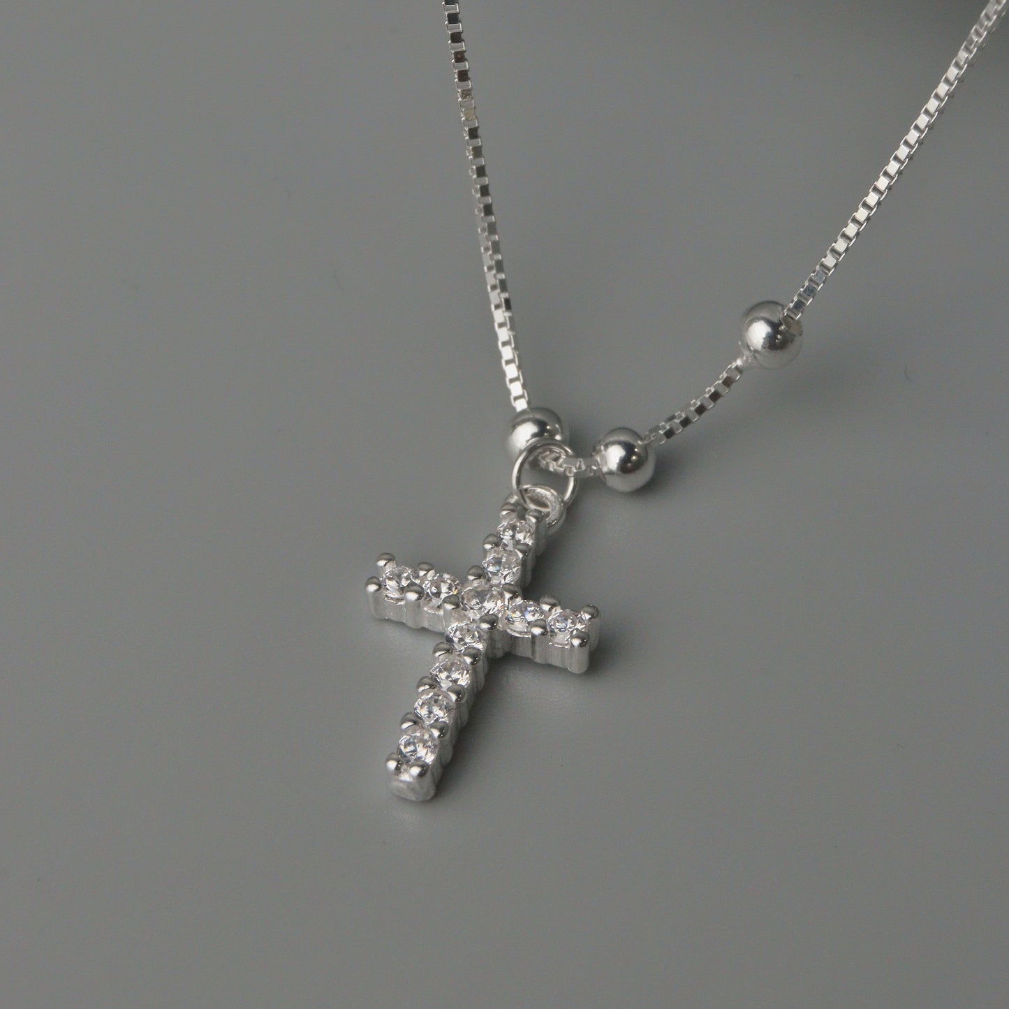S925 Silver CROSS Pendant Necklace