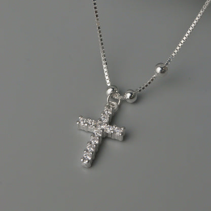 S925 Silver CROSS Pendant Necklace