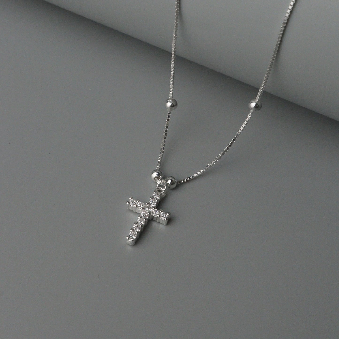 S925 Silver CROSS Pendant Necklace