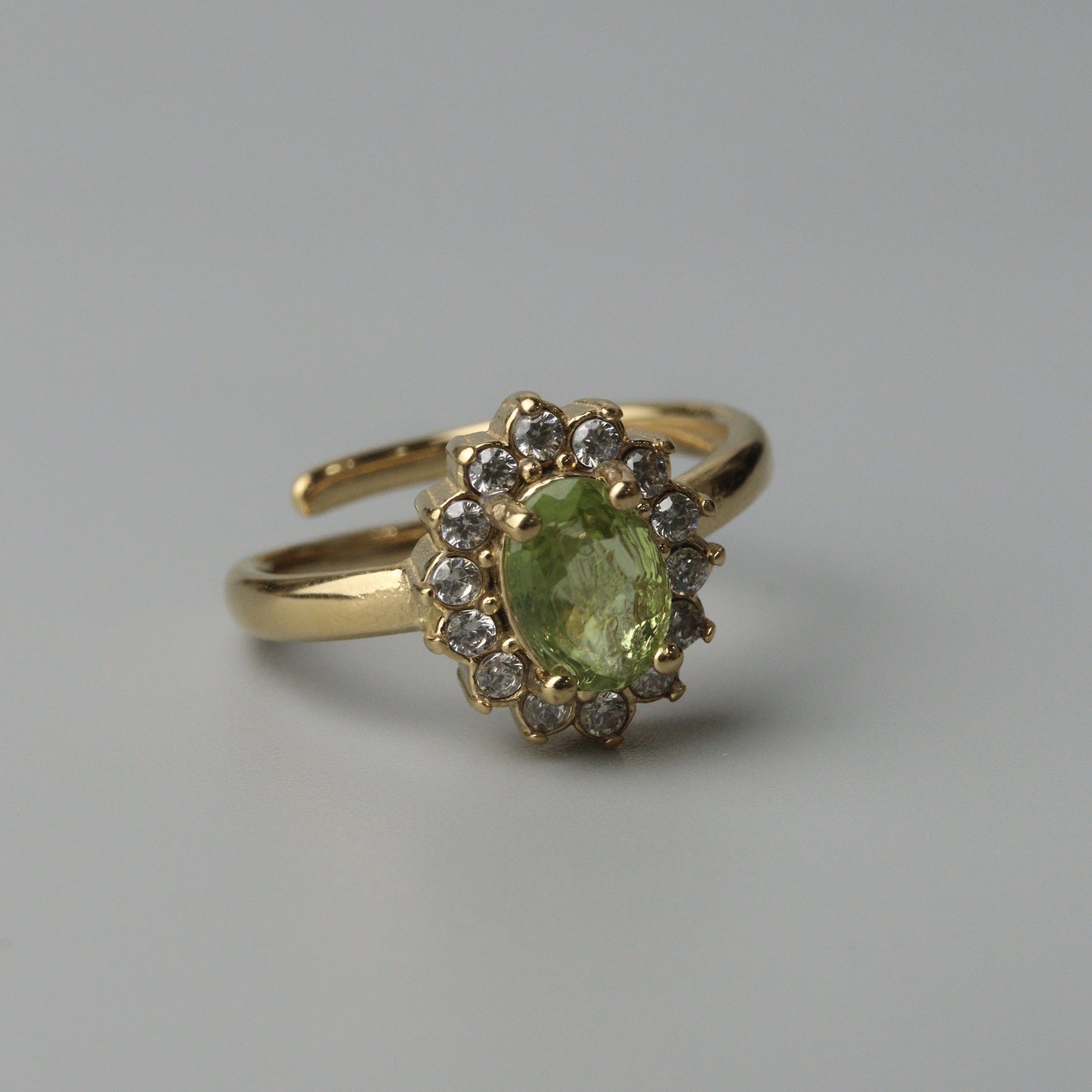 Peridot GEMSTONE Pawnable Adjustable Ring Women's Accessories with AGCL Certification