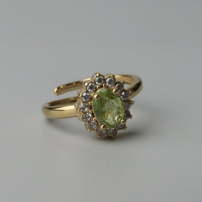 Peridot GEMSTONE Pawnable Adjustable Ring Women's Accessories with AGCL Certification