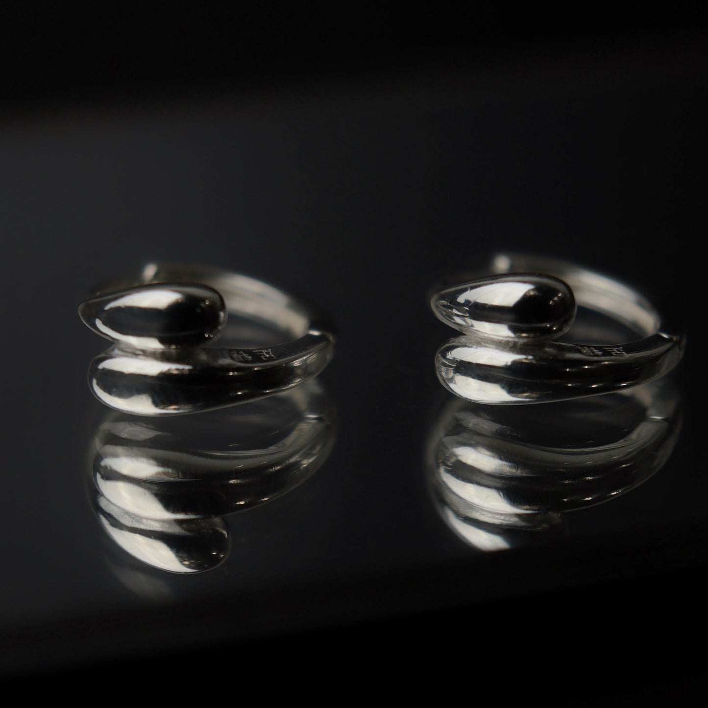 EUL S925 Silver Tear Drop Clip