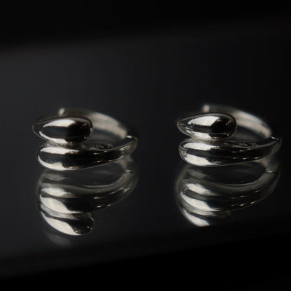 EUL S925 Silver Tear Drop Clip
