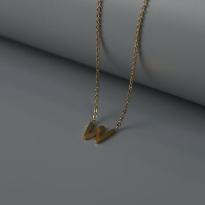 LETTER W Pendant Chain Necklace