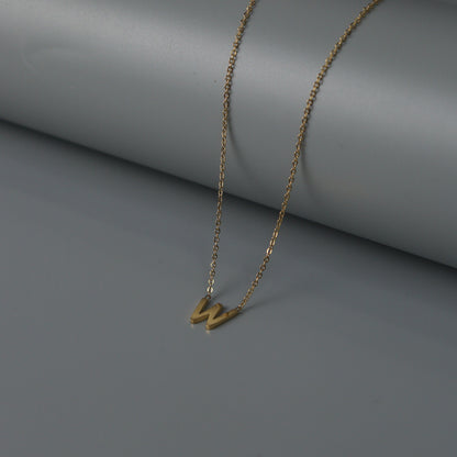 LETTER W Pendant Chain Necklace