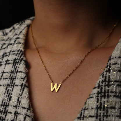 LETTER W Pendant Chain Necklace